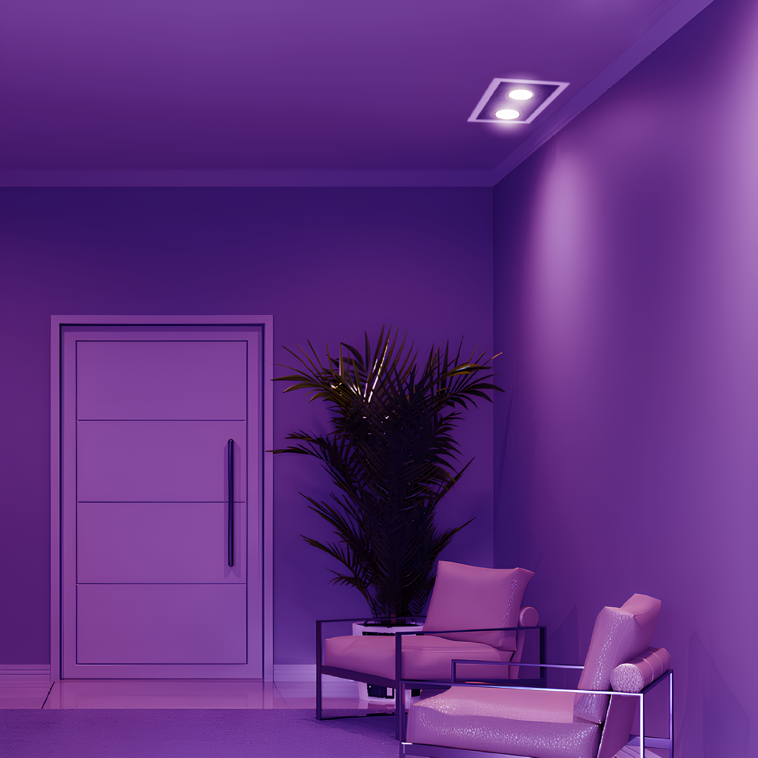 Spot Led Retangular Embutir 2x Dicroica Br/Pt 4,7W Rgb Philips Hue