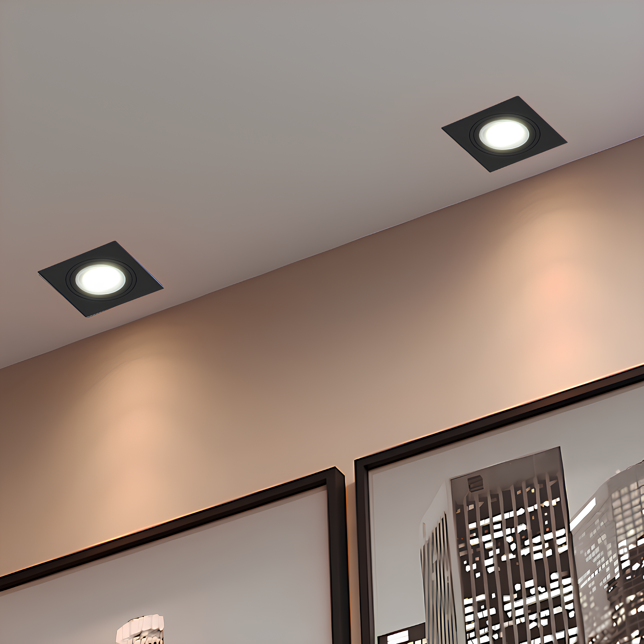 Spot Quadrado Embutir Par20 Preto 4,9W 525Lm Philips