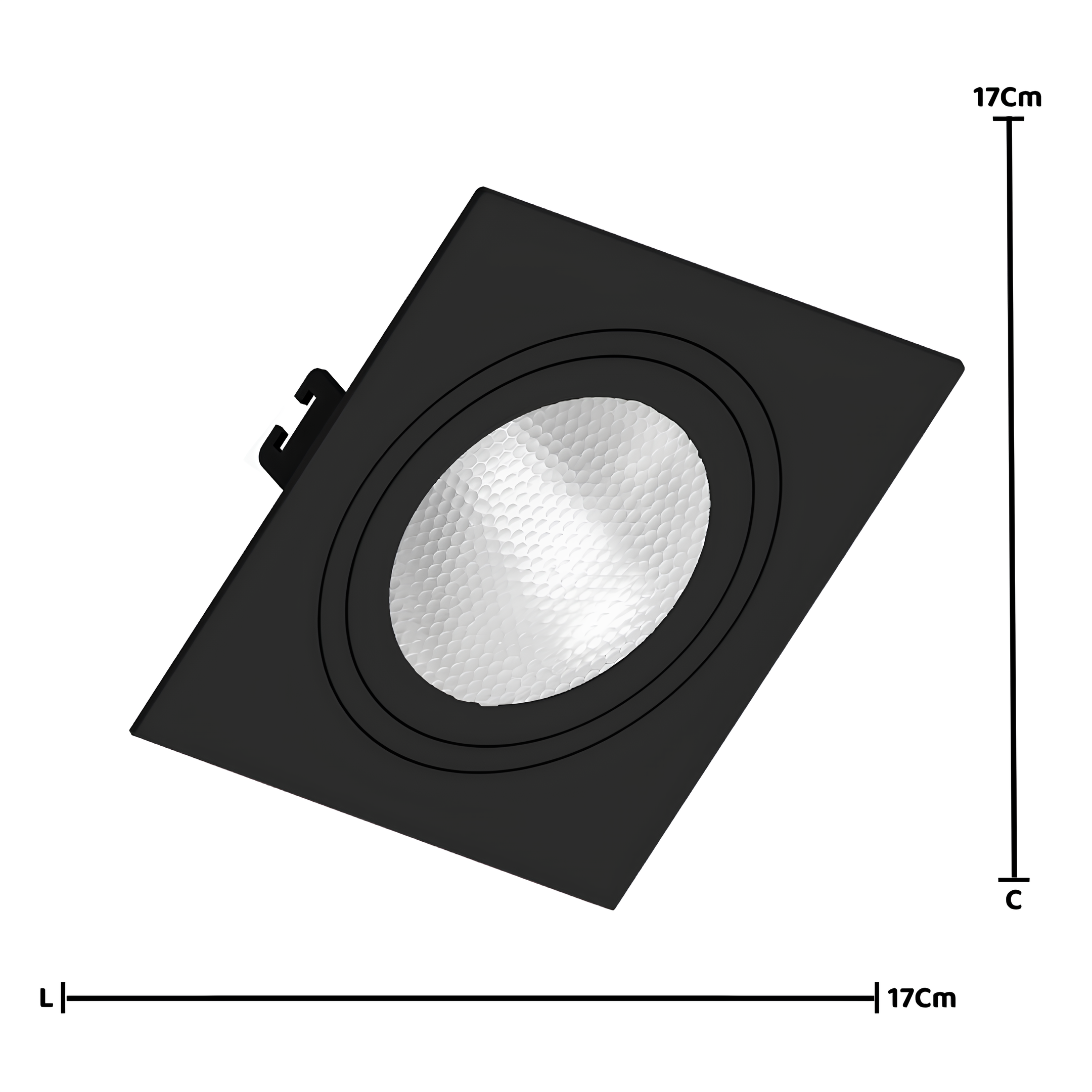 Spot Led Quadrado Embutir Par30 Pt 9,5W 900Lm 25° Philips