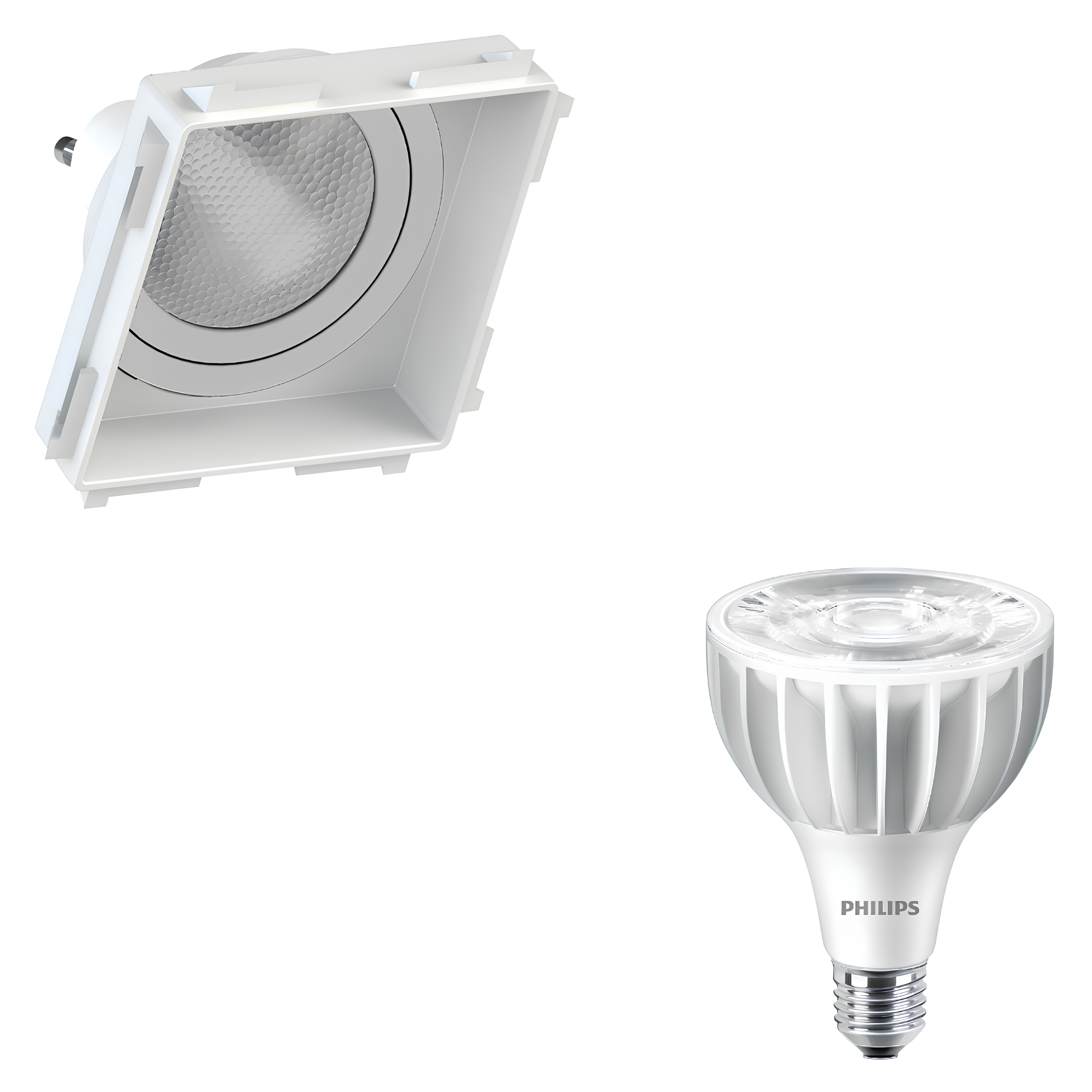 Spot Led Quadrado No Frame Par30 Br 28W 900Lm 30° Philips