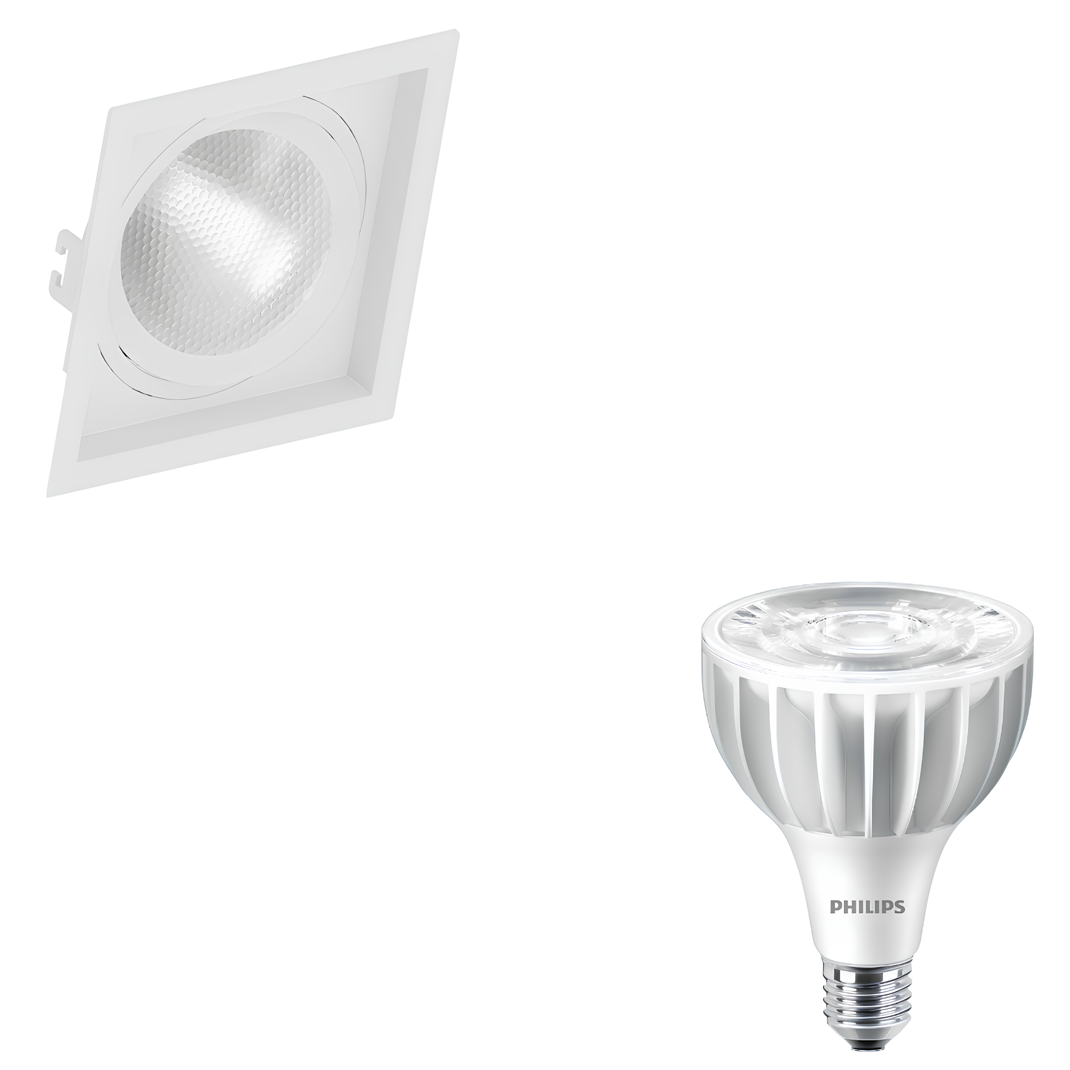 Spot Led Quadrado Recuado Par30 Br 28W 900Lm 30° Philips