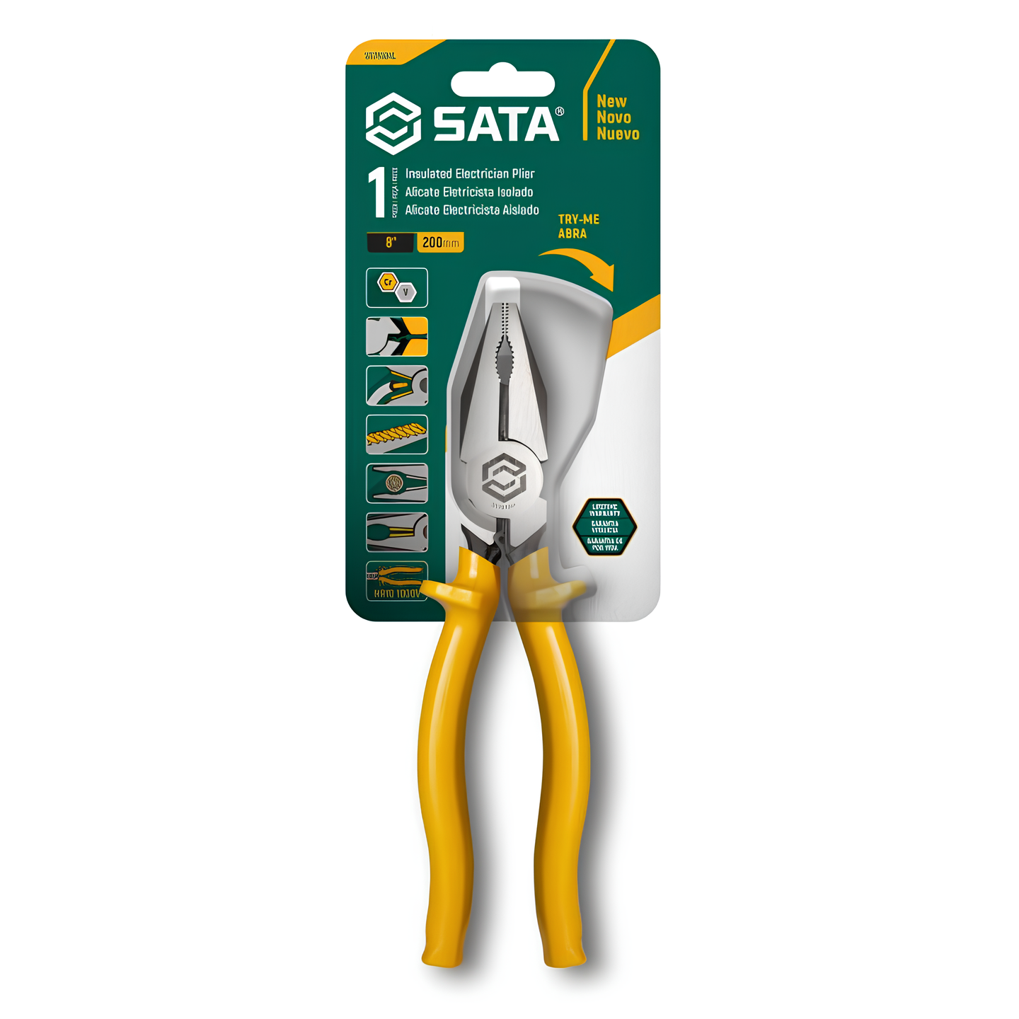 Kit Alicate Corte Diagonal + Descascador E Eletricista Sata