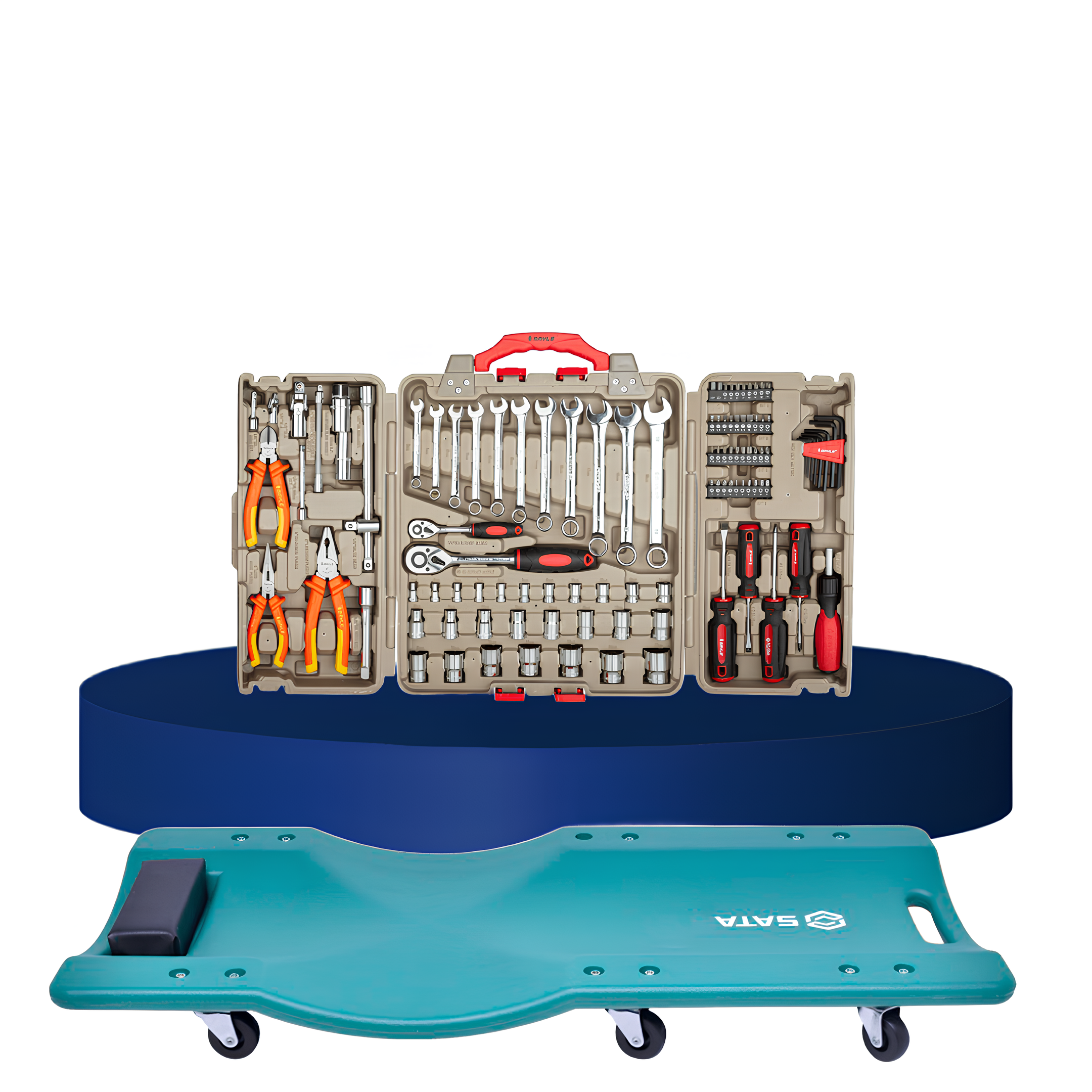 Kit Jogo De Ferramentas + Esteira Para Mecanico