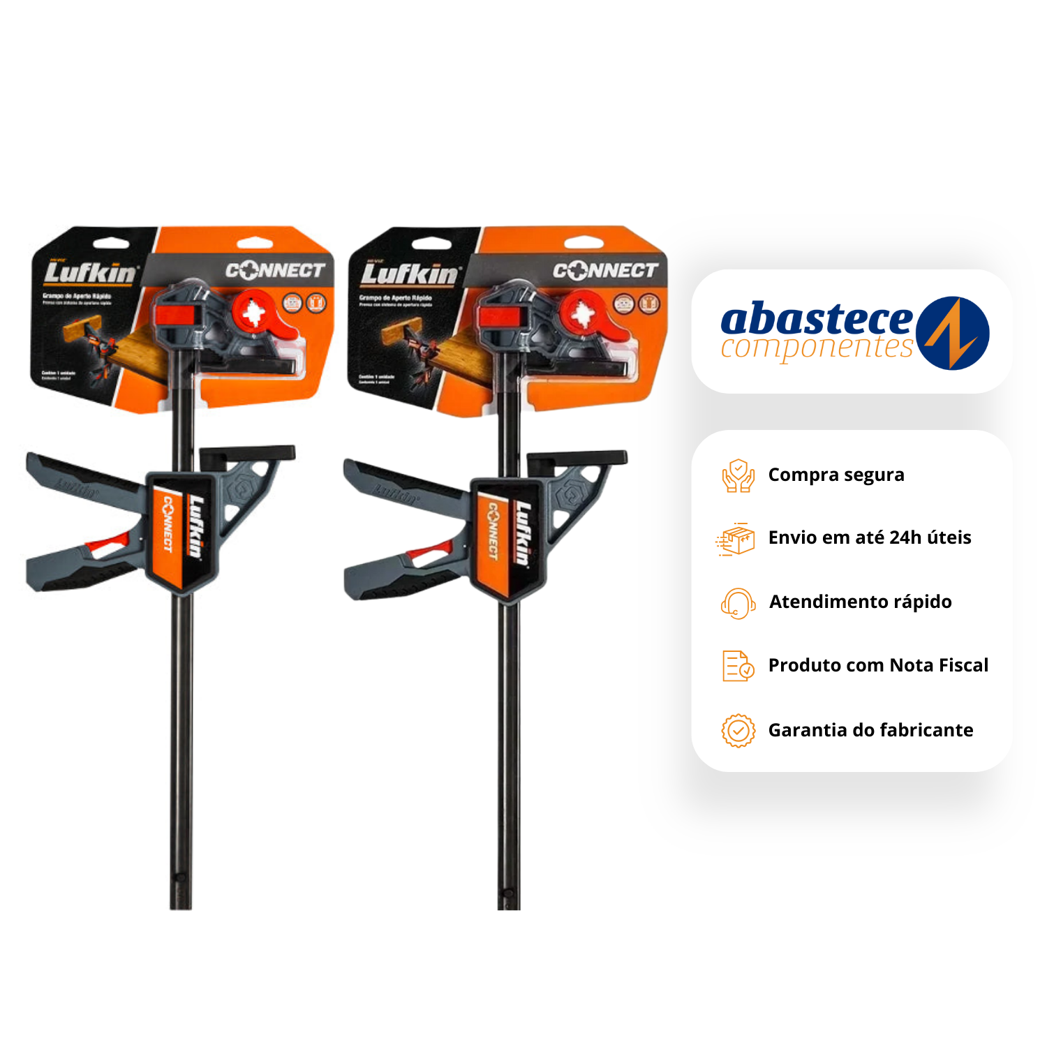 Kit Grampos De Aperto 12'' 300Mm + 18'' 450Mm Lufkin