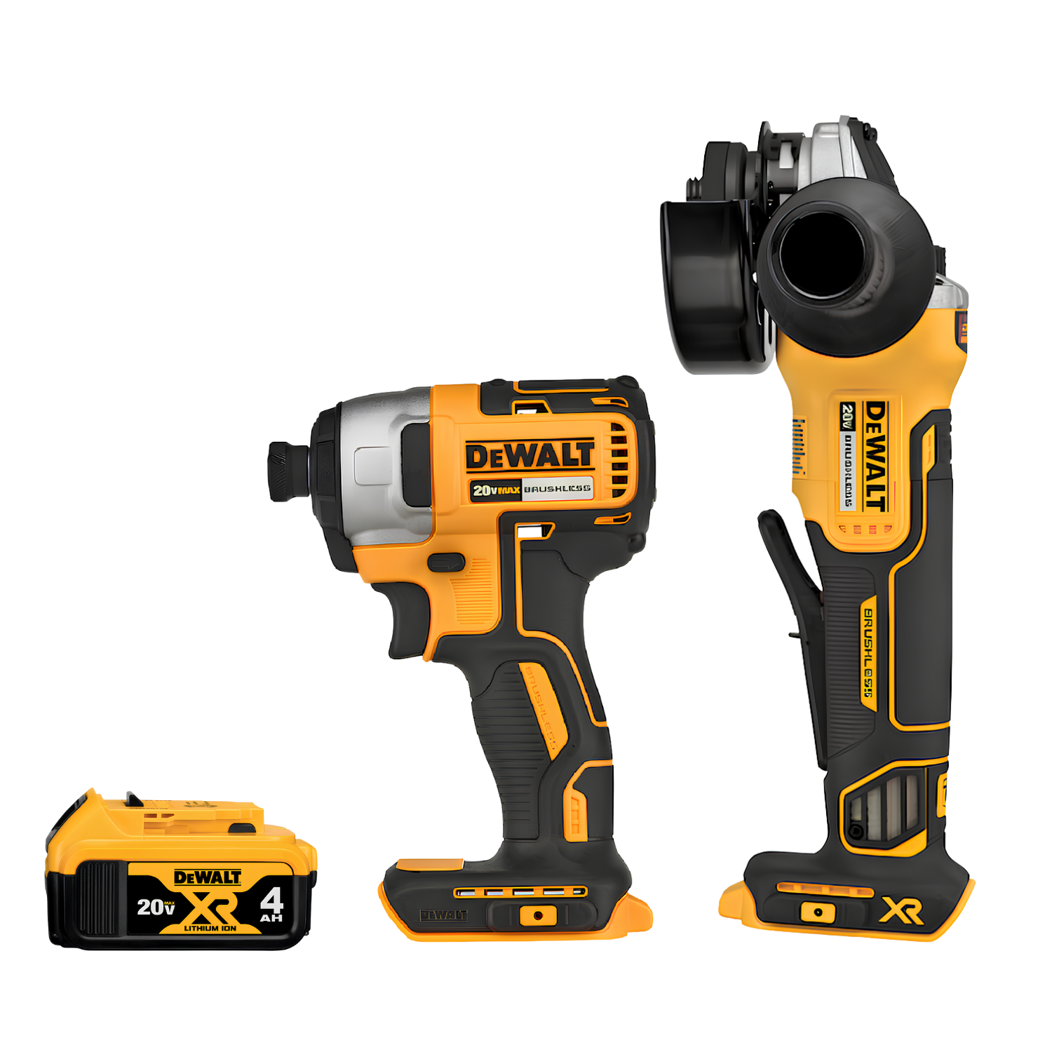 Esmerilhadeira 4-1/2 20V + Parafusadeira Furadeira E Bateria