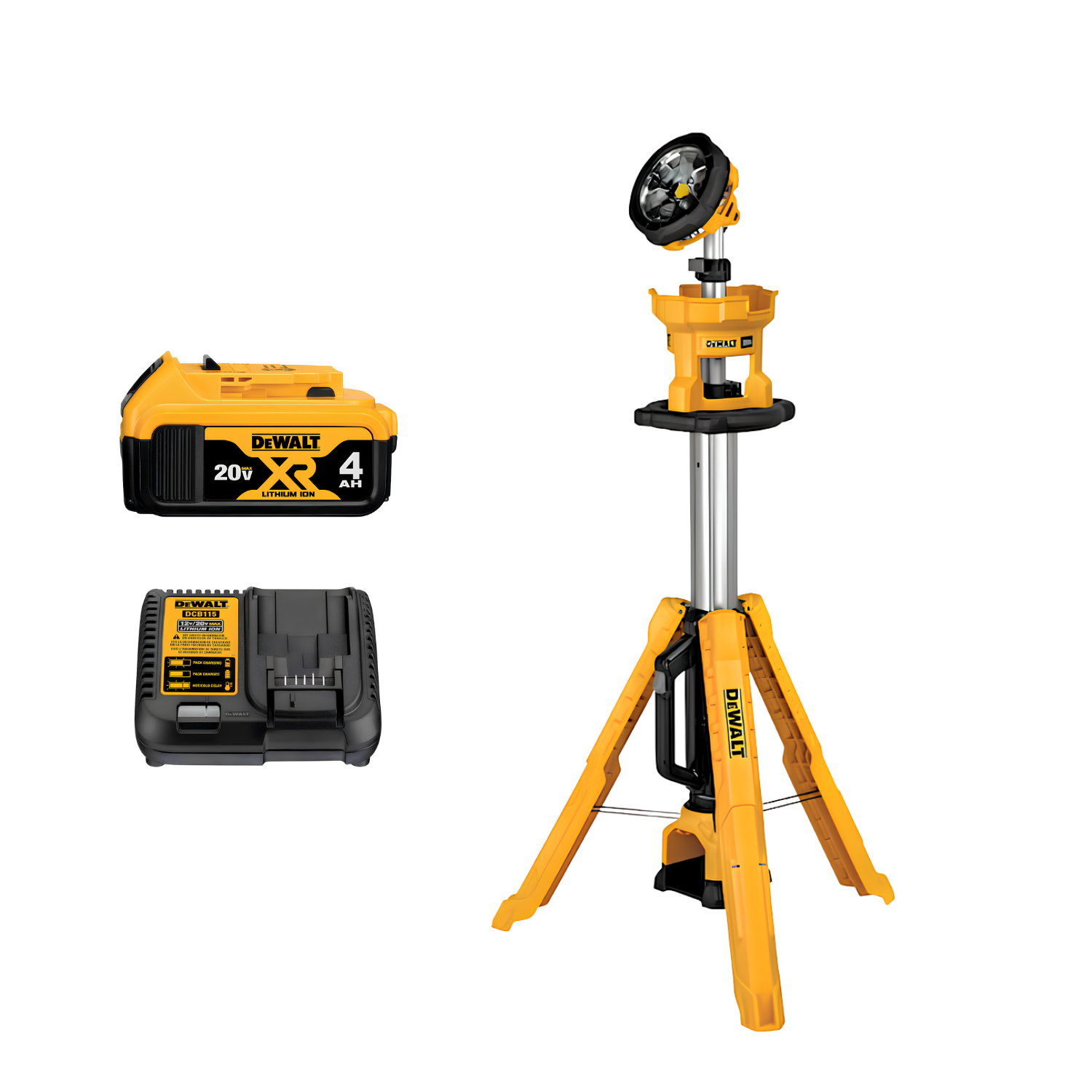 Torre De Iluminacao Max 20V + Bateria E Carregador Dewalt