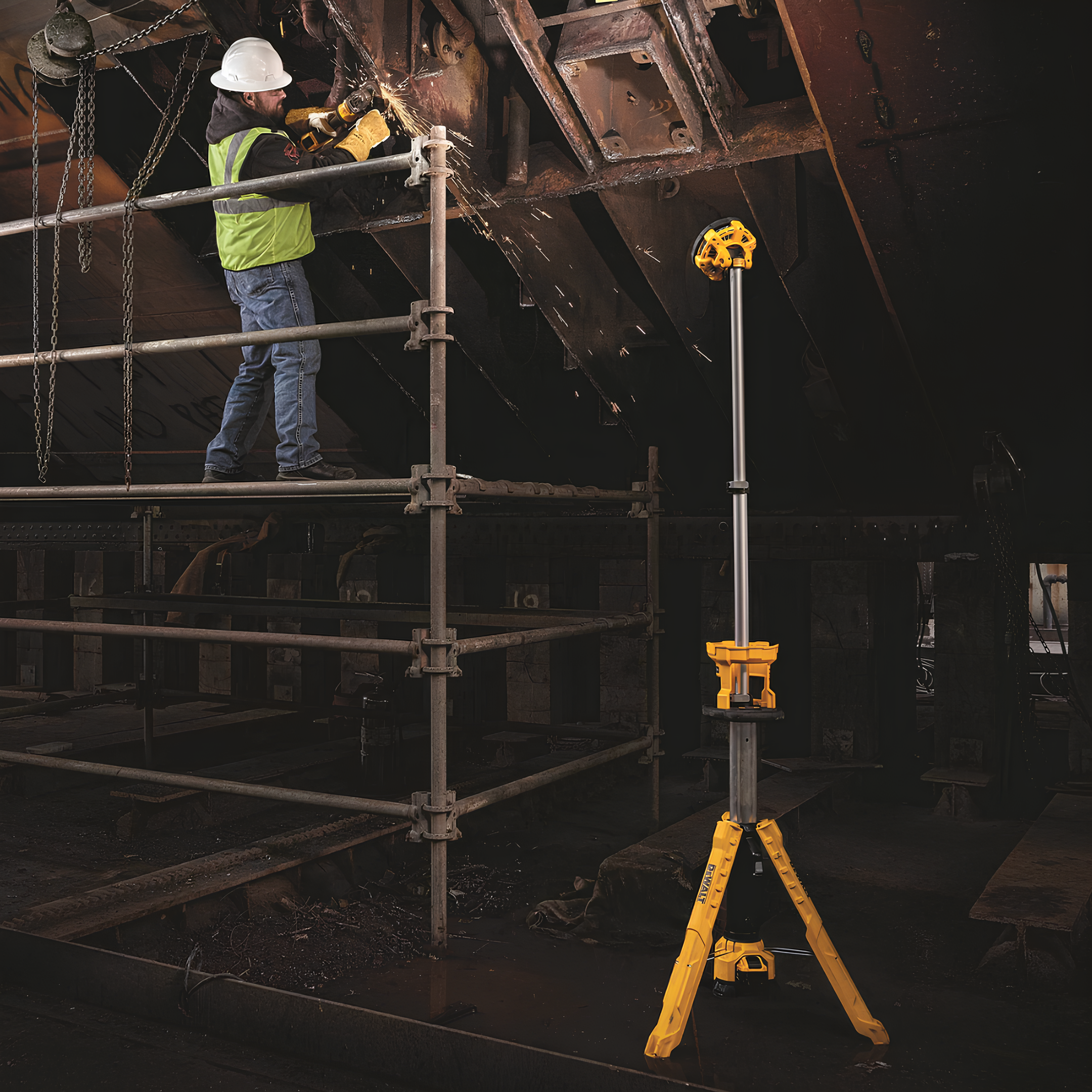 Torre De Iluminacao Max 20V + Bateria E Carregador Dewalt