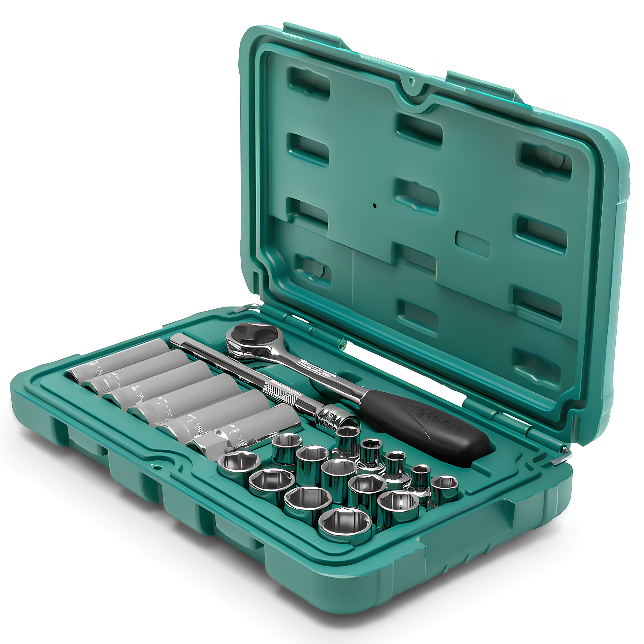 Chave Catraca 3/8" 10Mm 20V + Bateria E Jogo De Soquetes