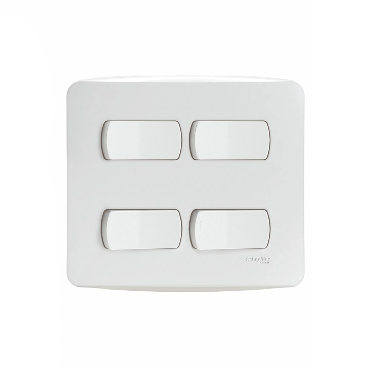 Conjunto De Interruptor Paralelo 4 Modulo 10A 4X4 Miluz Schneider