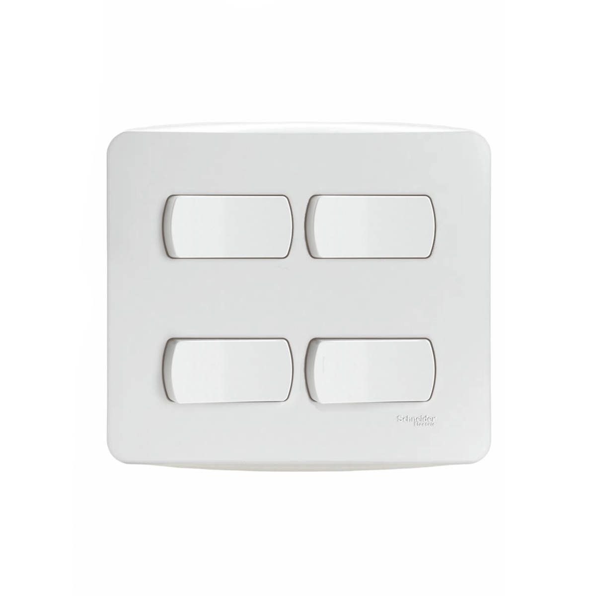 Conjunto De Interruptor Simples 4 Modulo 10A 4X4 Miluz Schneider