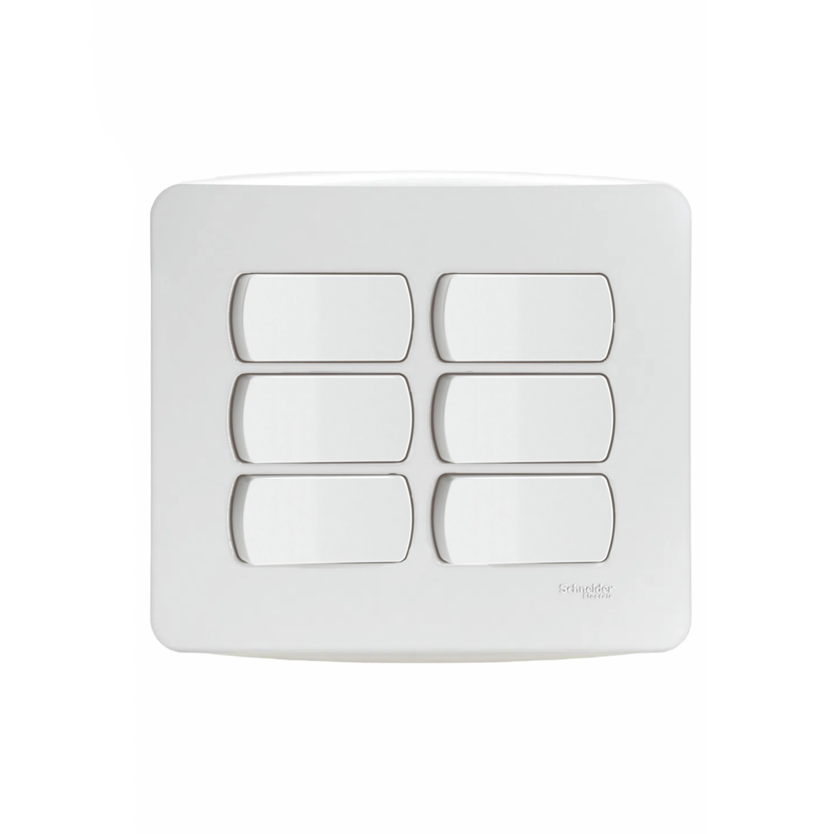 Conjunto De Interruptor Simples 6 Modulo 10A 4X4 Miluz Schneider