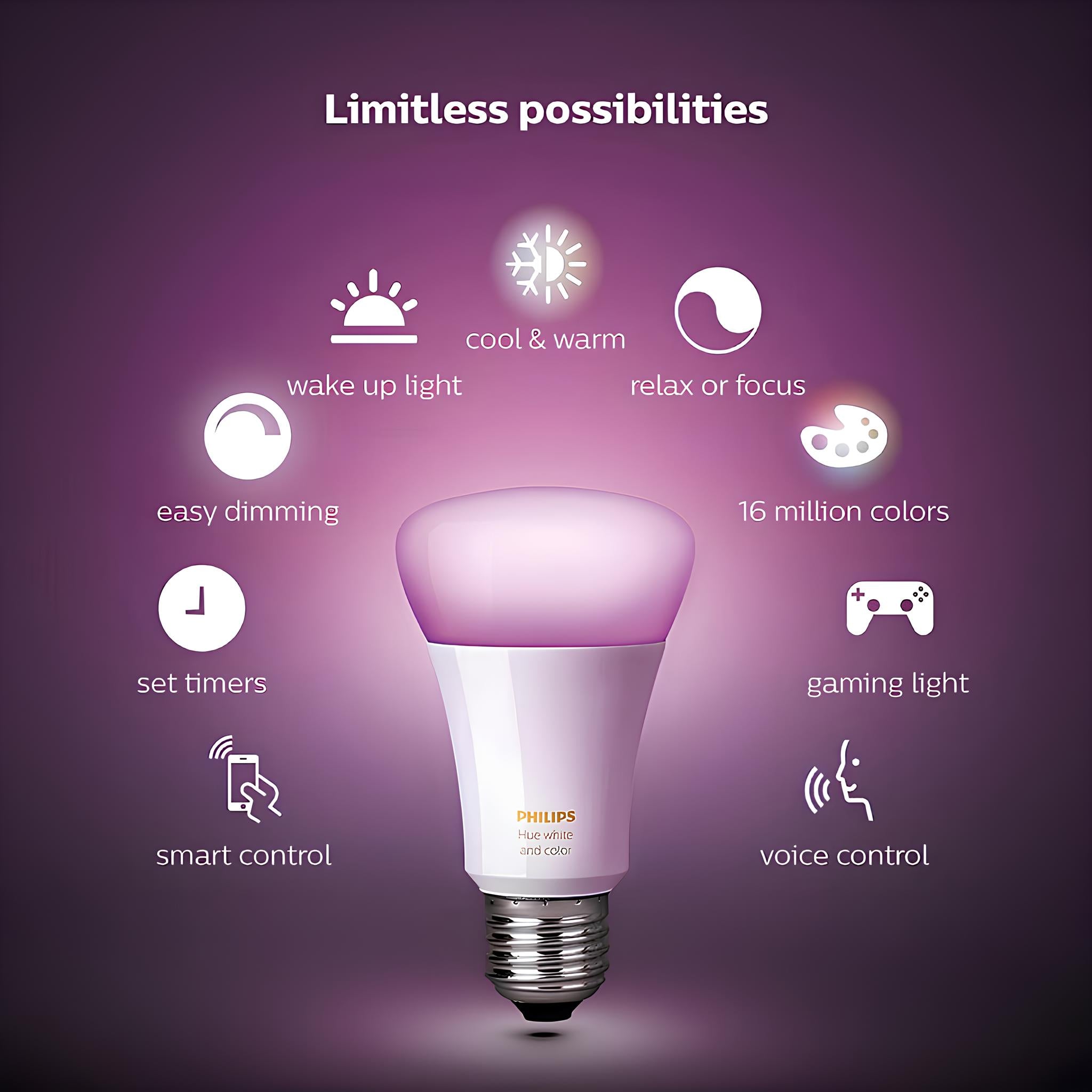 Lâmpada Philips Hue White & Color Ambiance 9w A60 RGB E27