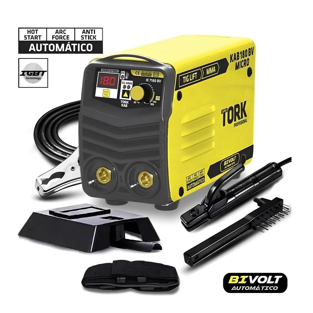Maquina De Solda Inversora 180a 220v Kab180 Combo Tork