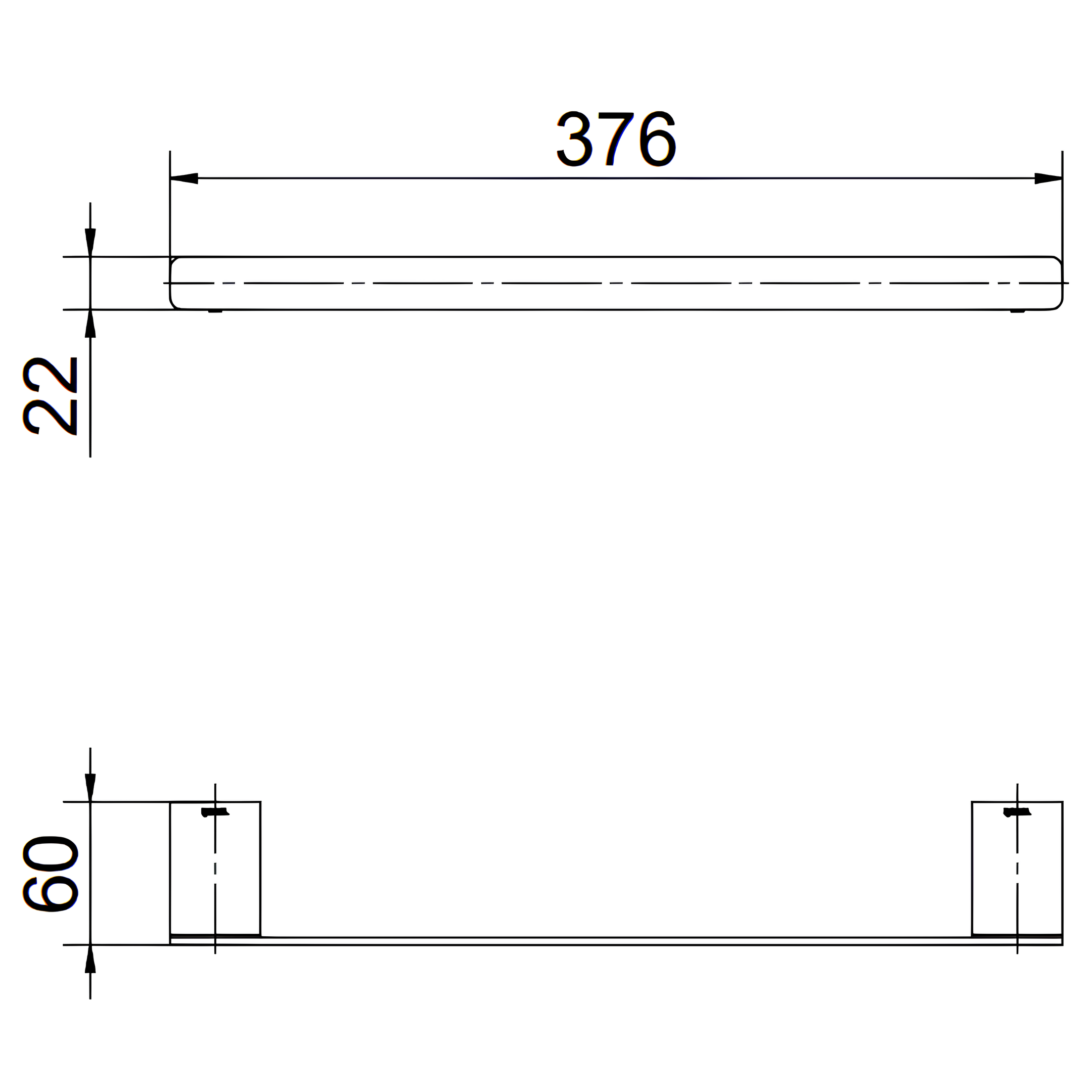 Porta Toalha de Rosto 30cm Flat Cromado 01013606 Docol