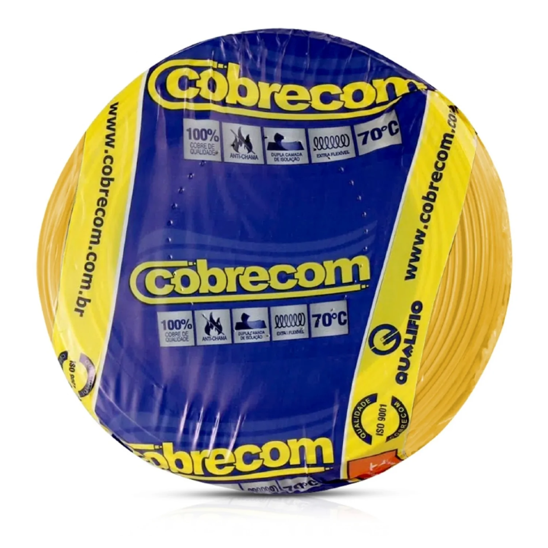 Rolo De Cabo 100 Metros Cobre Flexivel 6,0Mm Cobrecom