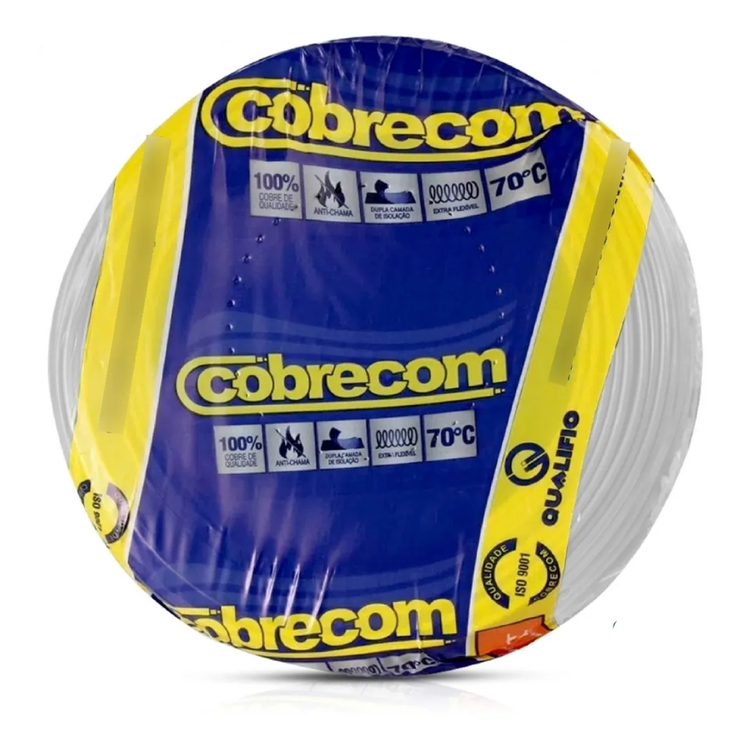 Rolo De Cabo 100 Metros Cobre Flexivel 6,0Mm Cobrecom