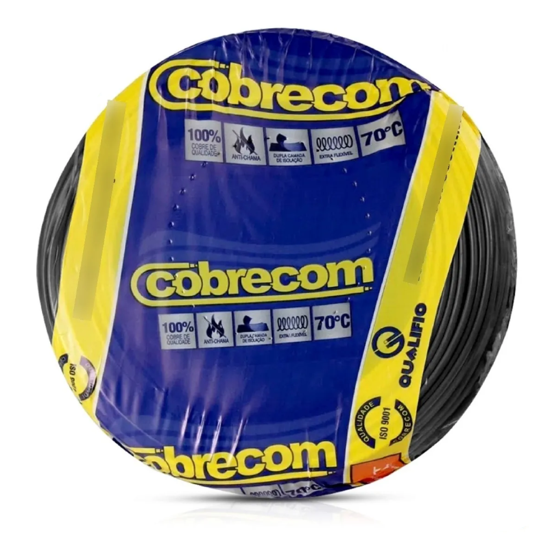 Rolo De Cabo 100 Metros Cobre Flexivel 6,0Mm Cobrecom