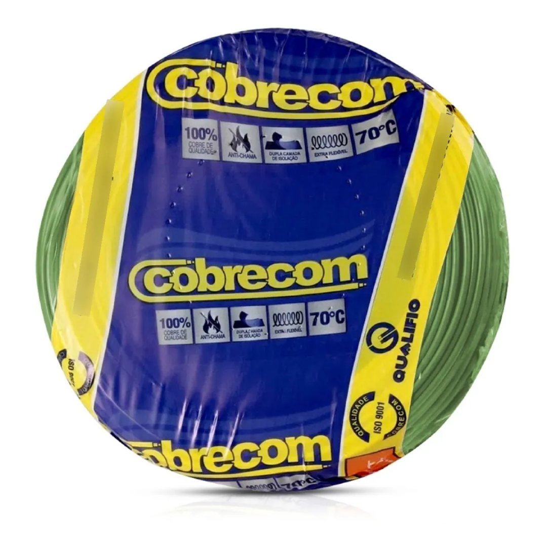 Rolo De Cabo 100 Metros Cobre Flexivel 6,0Mm Cobrecom
