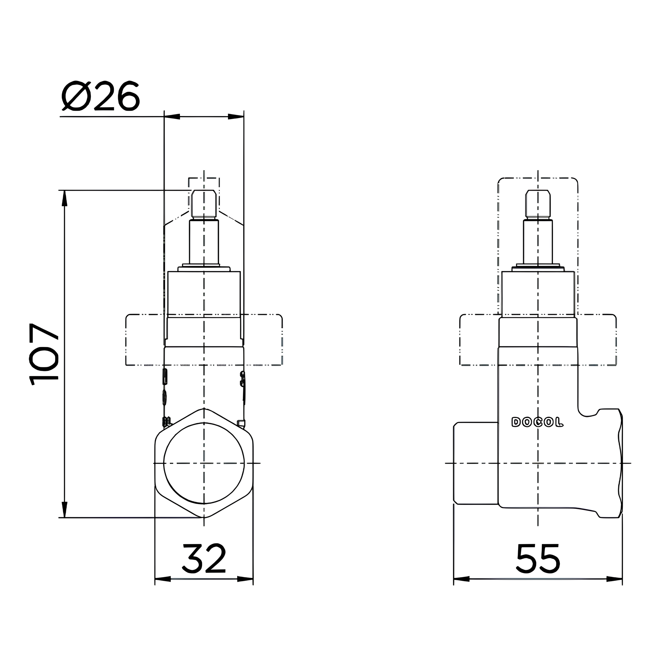 Registro De Pressão Base Docol 3/4" Docol 25140600