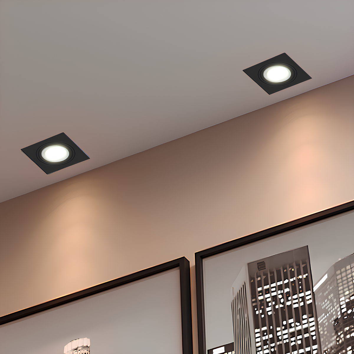 Spot Quadrado Embutir Par20 Preto 4,9W 525Lm Philips