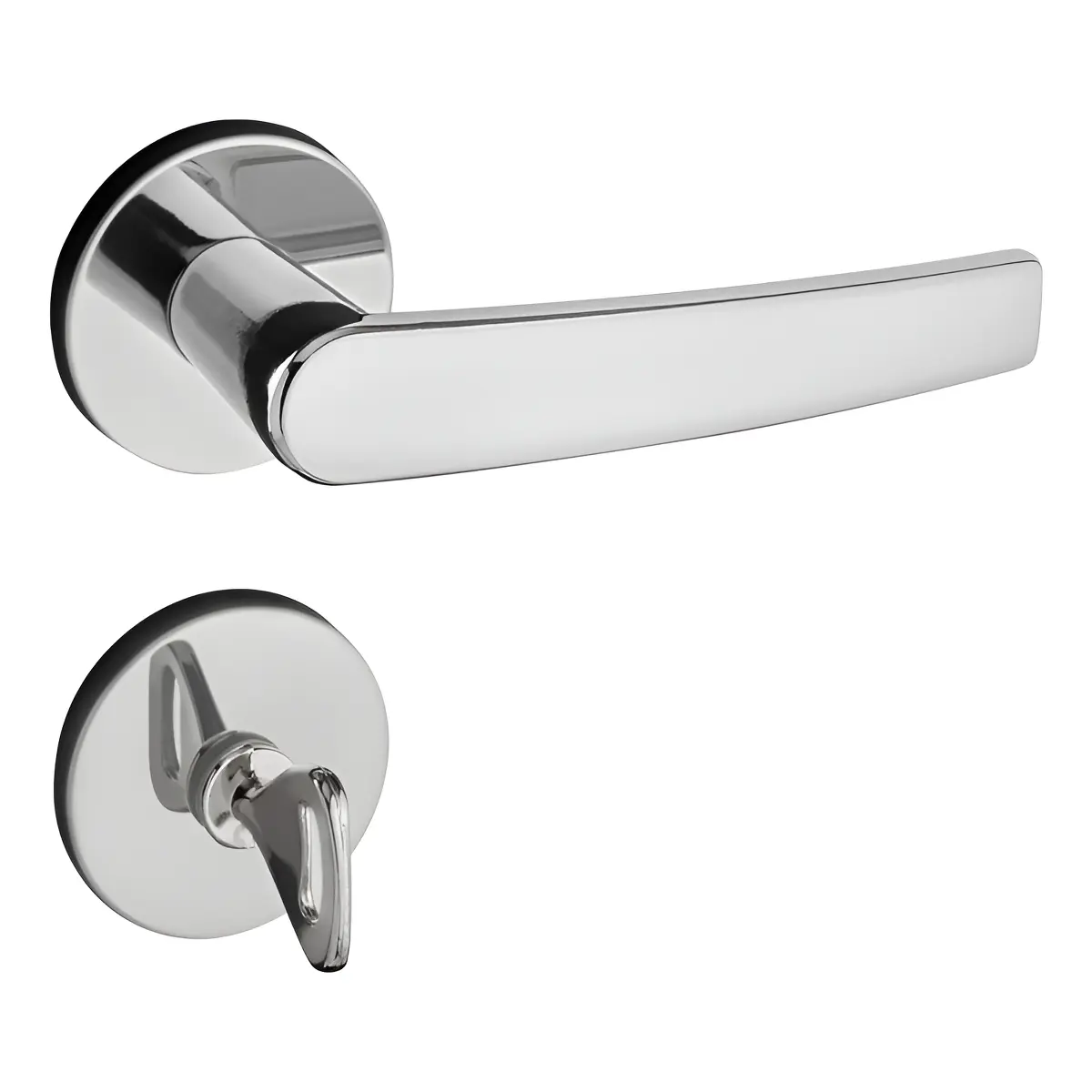 Fechadura Para Banheiro Zamac Zm Concept Roseta Cromada Pado
