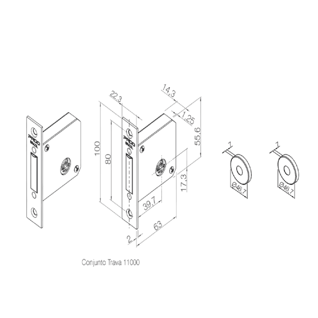 Fechadura Trava Tetra Zamac Ixp 1000 Cromada Pado