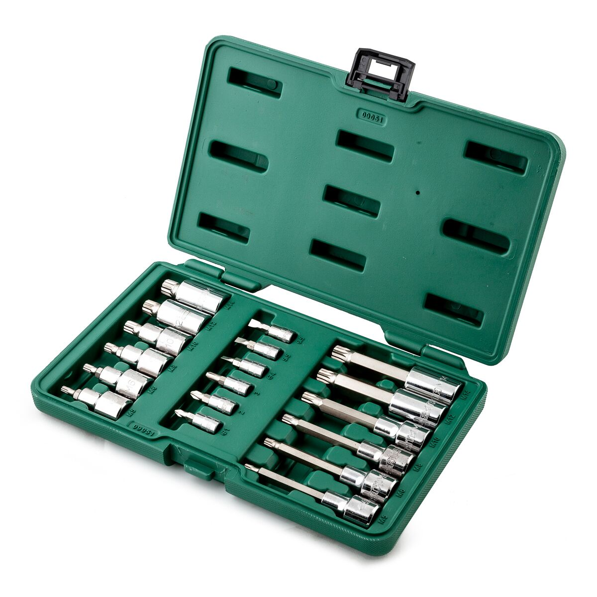 Jogo de Soquetes Bits 1/4" e 1/2" 18 Peças St09051sj Sata