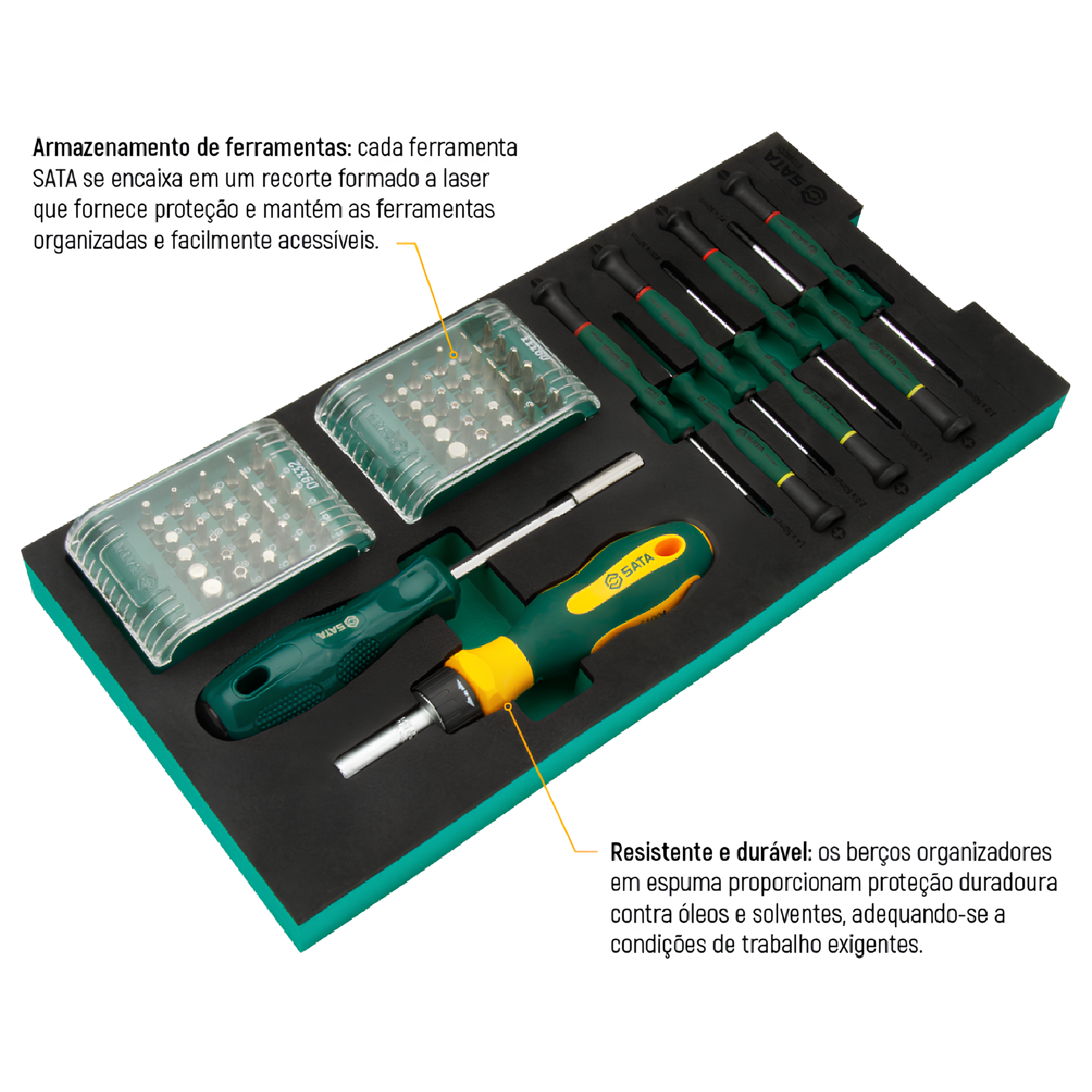 Jogo De Bits E Chaves Com 71 Peças Em Berço Eva St09920g Sata