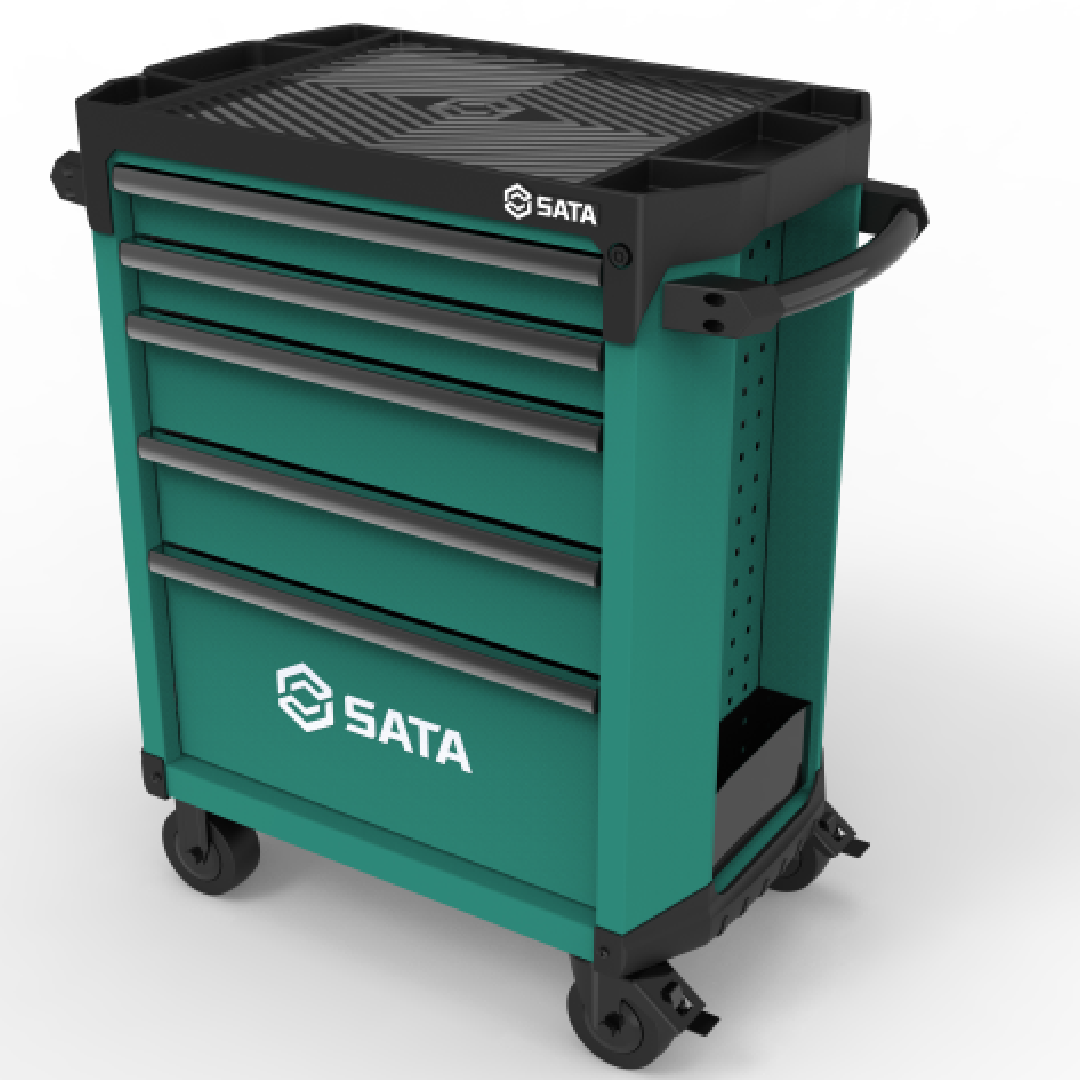 Carro Para Ferramentas Com 5 Gavetas Verde ST95112G Sata