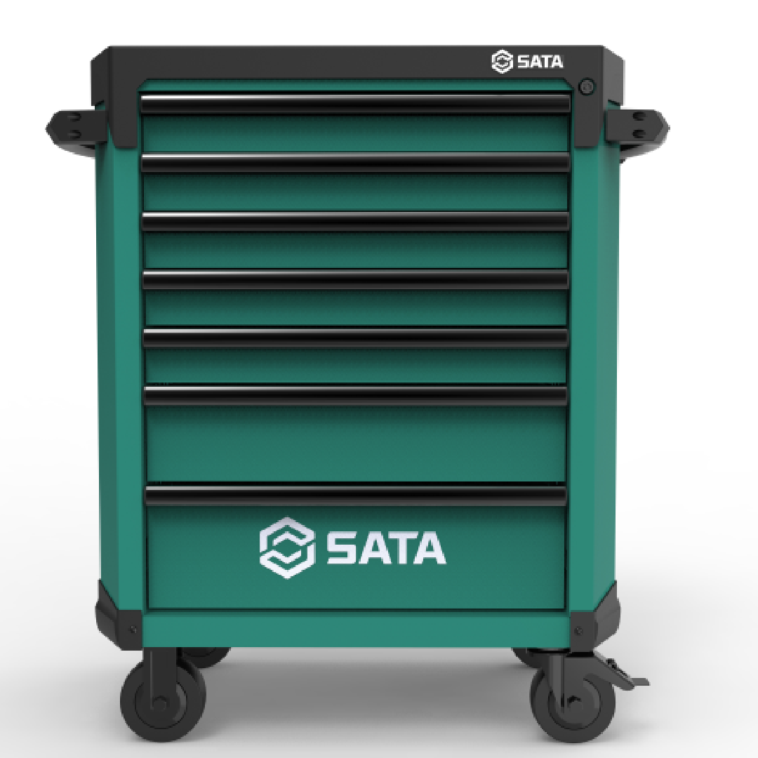 Carro Para Ferramentas Com 7 Gavetas Verde ST95113G Sata