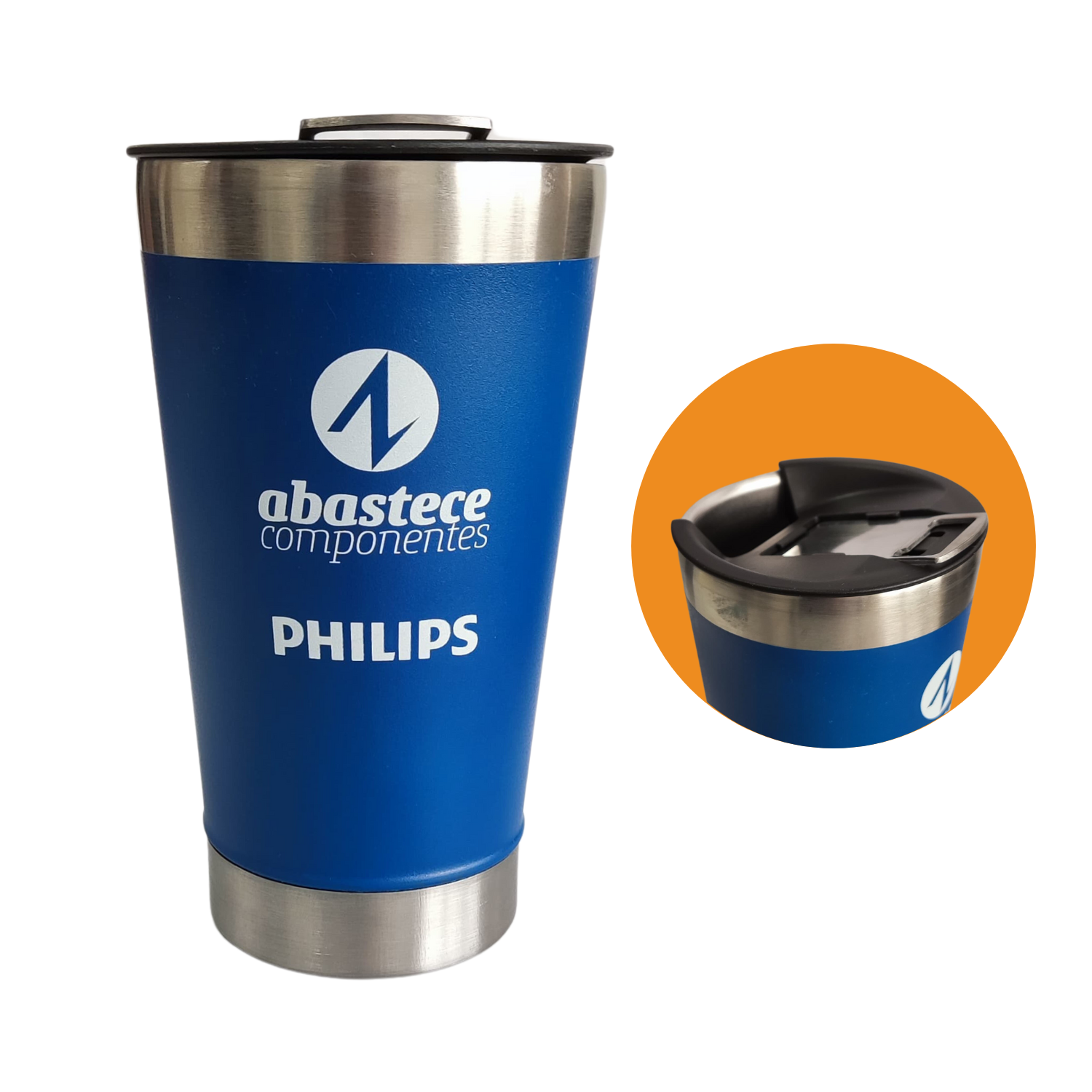Copo Termico Philips Personalizado Azul