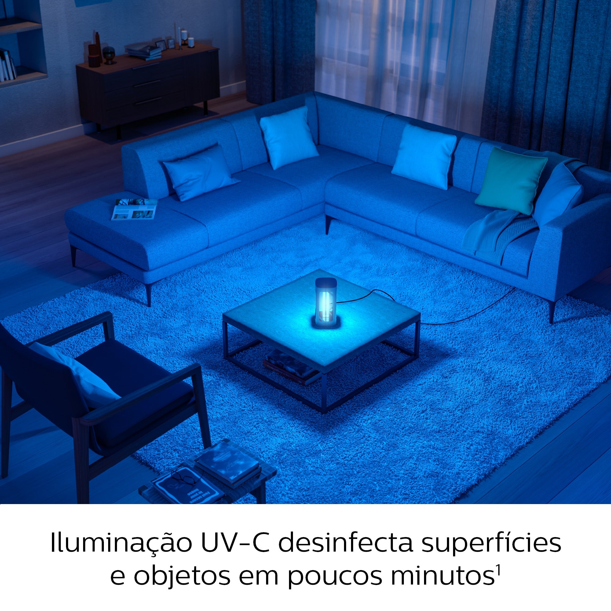 Luminaria De Mesa UV-C De Desinfecção Germicida 24W Philips