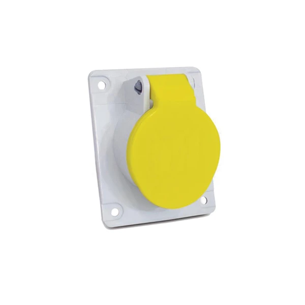 Tomada De Embutir 2P+T 32a 100/130v Amarelo N3244 - Steck