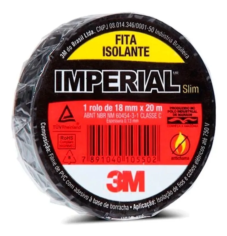 Fita Isolante Imperial Slim 18Mm X 20M - 3M