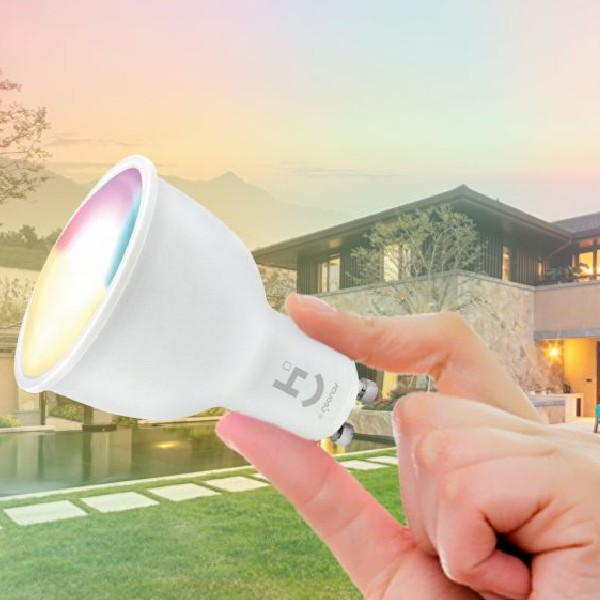 Lâmpada Smart LED Inteligente Dicróica Wi-Fi RGBW Bivolt Geonav