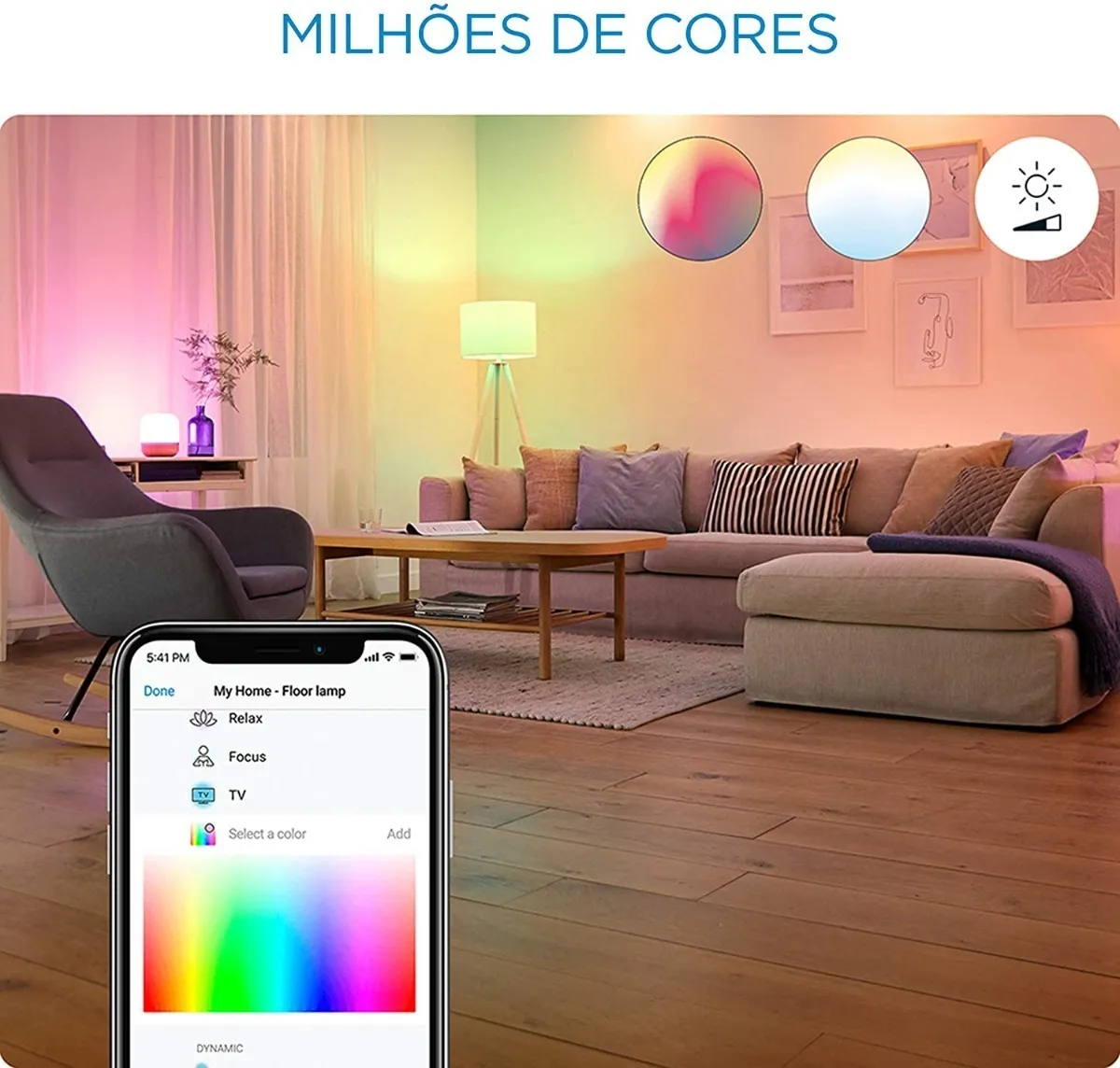 Painel Smart Embutir Inteligente 19cm Led Wifi Rgb 110V WiZ