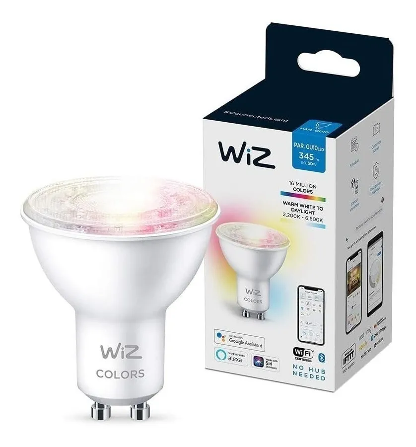 Lâmpada Inteligente Led Wifi Rgb Dicroica GU10 110V WiZ