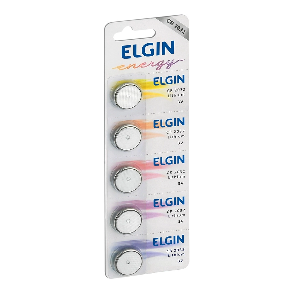 Bateria De Litio 3V Cr2032 5 Pçs Elgin