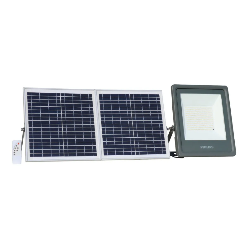 Refletor Led Solar 48W 5700K C/ Painel Solar Ip66 Philips