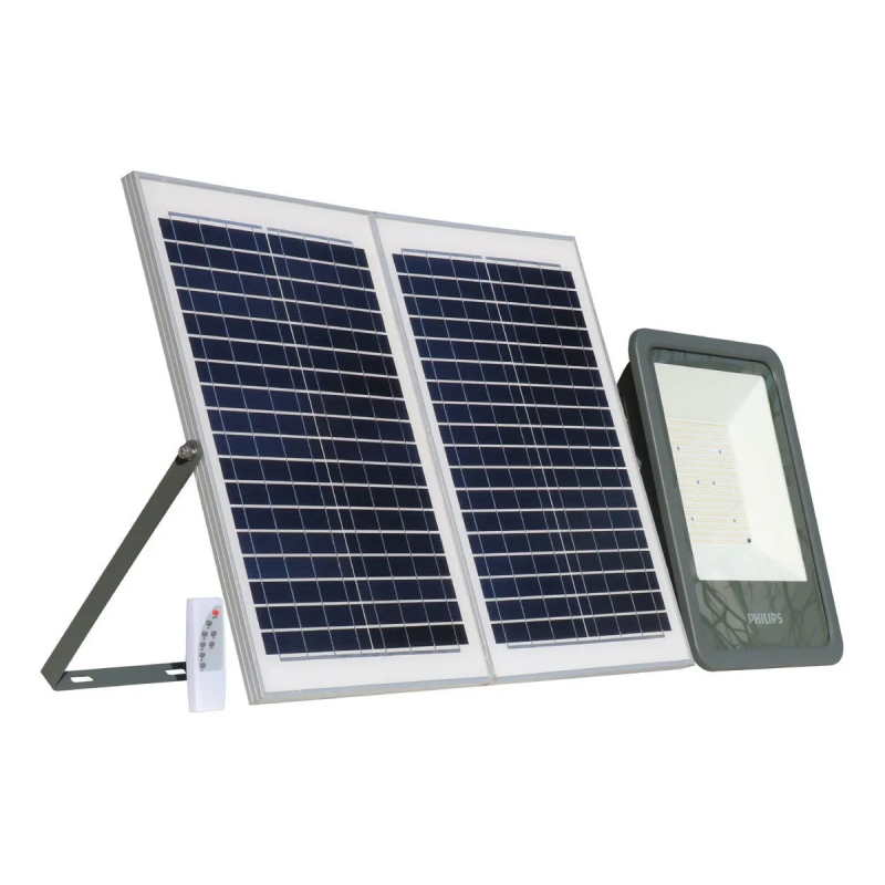 Refletor Led Solar 48W 5700K C/ Painel Solar Ip66 Philips