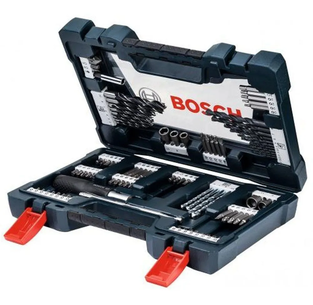 Kit de Pontas e Brocas em Titânio Bosch Com 91 unidades<BR>