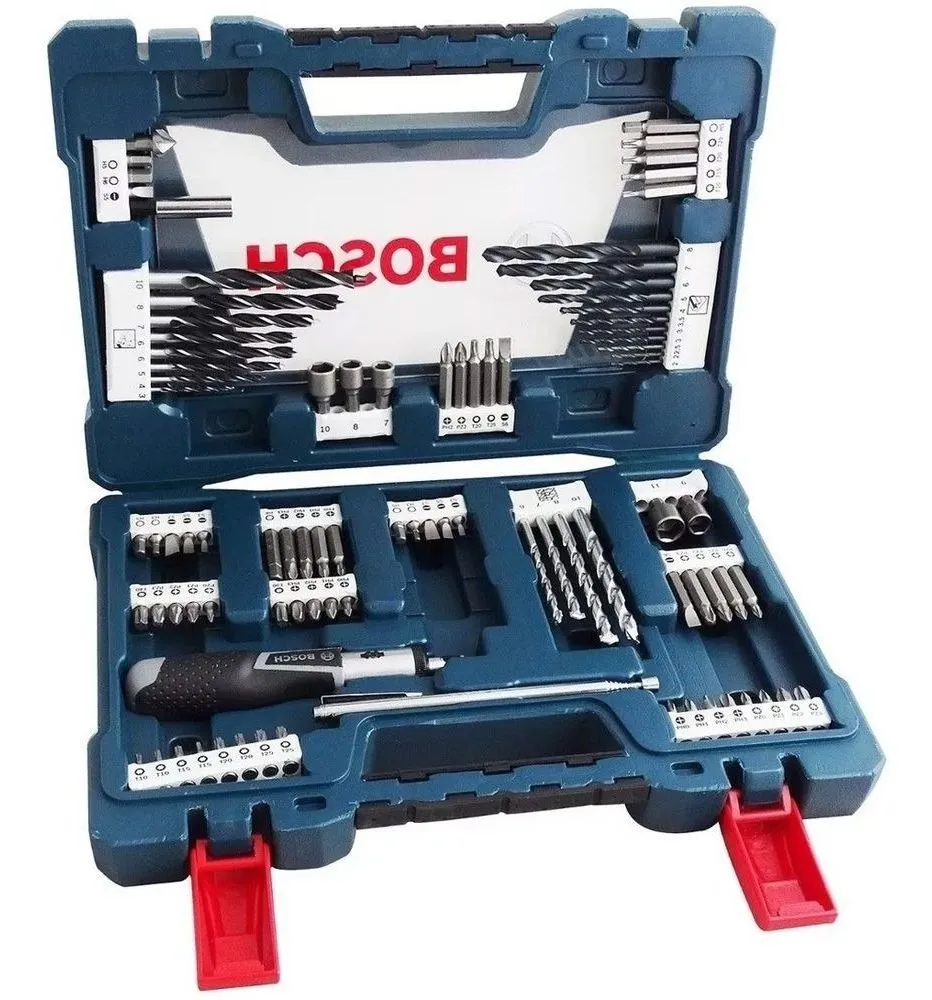 Kit de Pontas e Brocas em Titânio Bosch Com 91 unidades<BR>