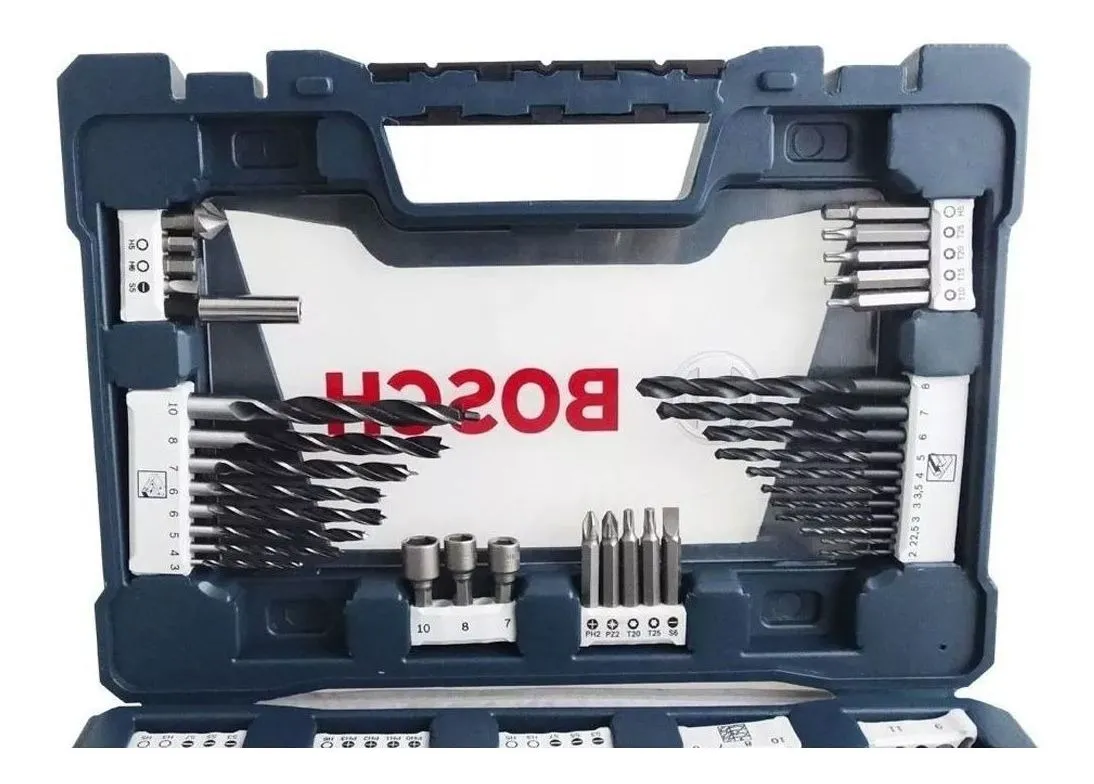 Kit de Pontas e Brocas em Titânio Bosch Com 91 unidades<BR>