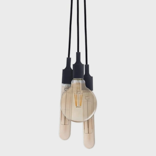 Luminaria Pendente Benjamin 3 Lampadas Preto E27 Avant