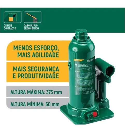 Macaco Hidráulico Garrafa 4Ton St97802asc Sata