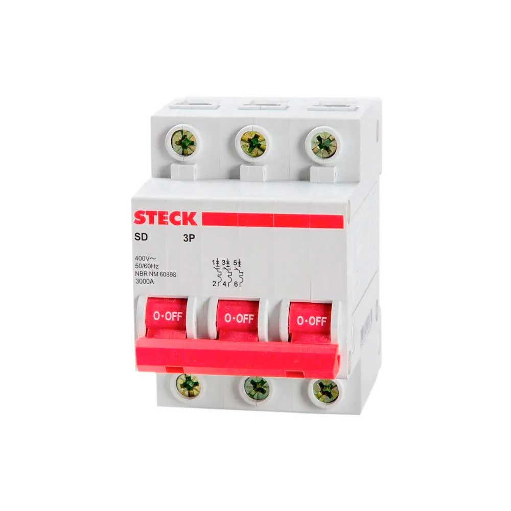 Chave Seccionadora Tripolar 100A 400V 60Hz Din Steck