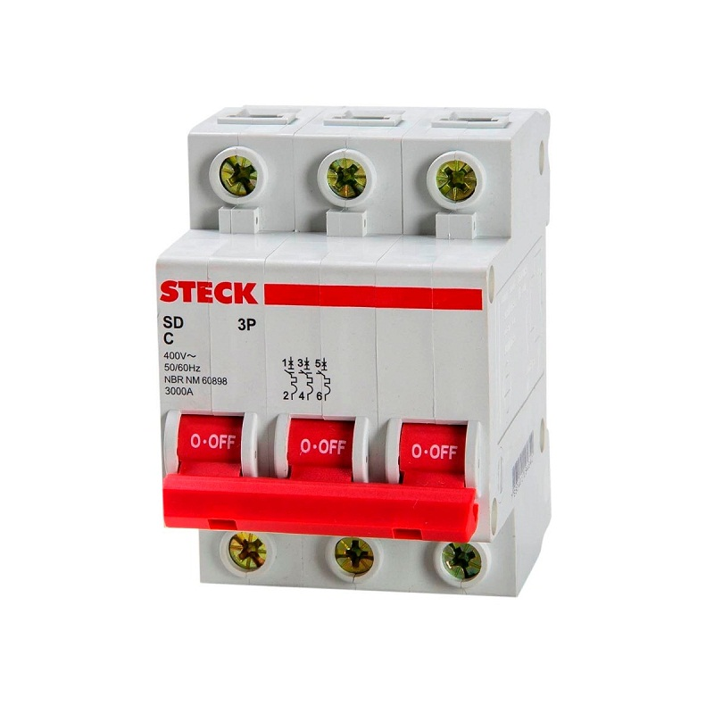 Disjuntor DIN Tripolar 10A SDD63C10 3KA – STECK