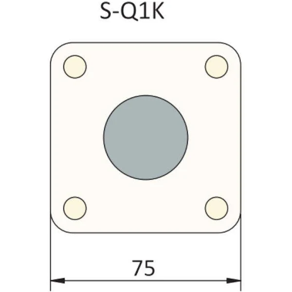 Caixa Botoeira Com 1 Furo 75x75x57,5mm (22,5Mm) SQ2K Steck
