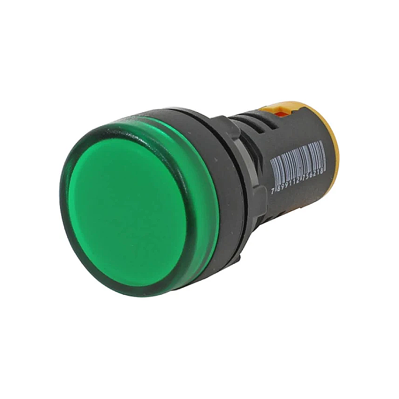 Sinaleiro Led 220v Verde IP65 22mm Metaltex