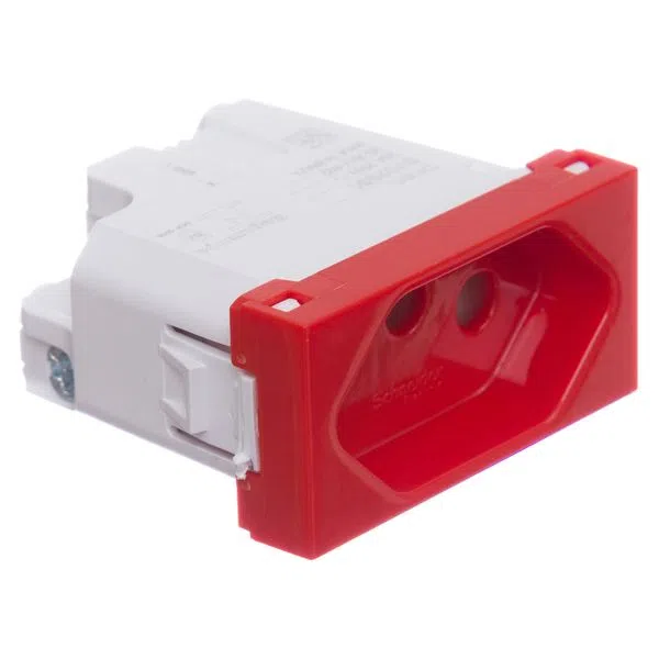 Modulo Tomada 2P+T 20A 250V Vermelha Orion S70203134 Schneider